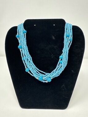 Park Lane Genuine Turquoise Multi Strand Statement Necklace